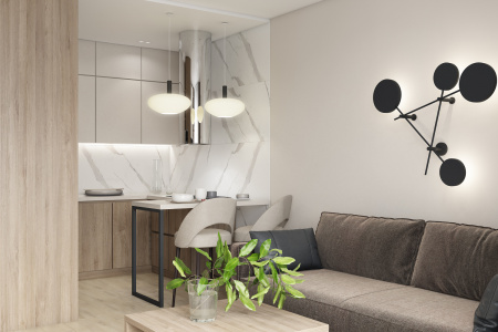 Дизайн 1-комнатной квартиры в ЖК Нивки Парк