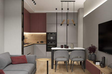 Дизайн 2-комнатной квартиры в ЖК Новая Англия