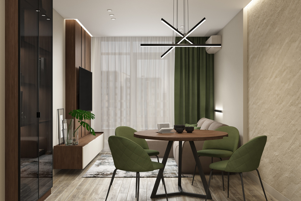 Дизайн 2-комнатной квартиры в ЖК Respublika 66м2
