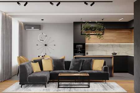 Дизайн 3-х кімнатної квартири в ЖК Тайм