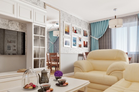 Дизайн интерьера трехкомнатной квартиры г.Москва